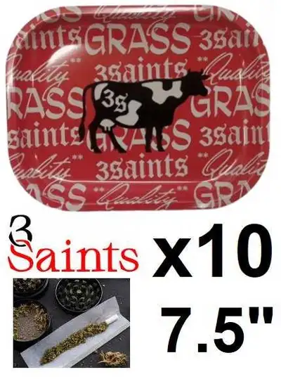 10 3SAINTS "quality grass" STEEL rolling trays - 7.5", View more