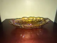 Vintage Carnival Glass Serving Dish