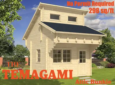 BUNKIE , Shed , Log Cabin , Cottage , Sauna Building Loft KITS, View more