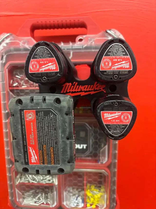 Milwaukee M12 Battery Wall Mount 4/6 Batteries Optional Packout in Power Tools in Markham / York Region - Image 7