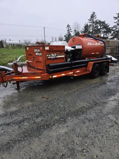 2002 Ditch Witch Fx30 Hydrovac trailer $30000 OBO Diesel Kubota 3 cylinder 3500 hours 2 New 4" hoses...