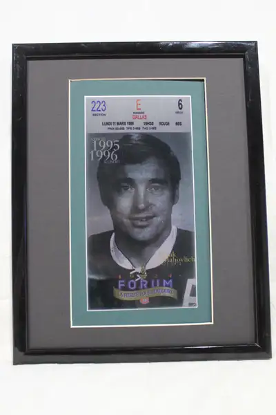 This item is a tribute to Frank Mahovlich of the Montreal Canadiens for the final game played in the...