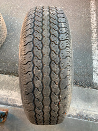 1 X single spare Tire on wheel 235/75/15 with 60% tread