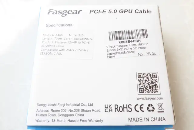 GPU power cable, Fasgear. RTX 3090 Ti, 4080 and 4090 6+2 Male in Other in Oakville / Halton Region - Image 3