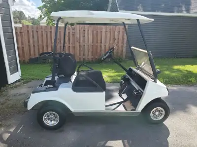 2006 Club Car has new seat covers, ball and club washer, slide on cooler, two new rear tires, new st...
