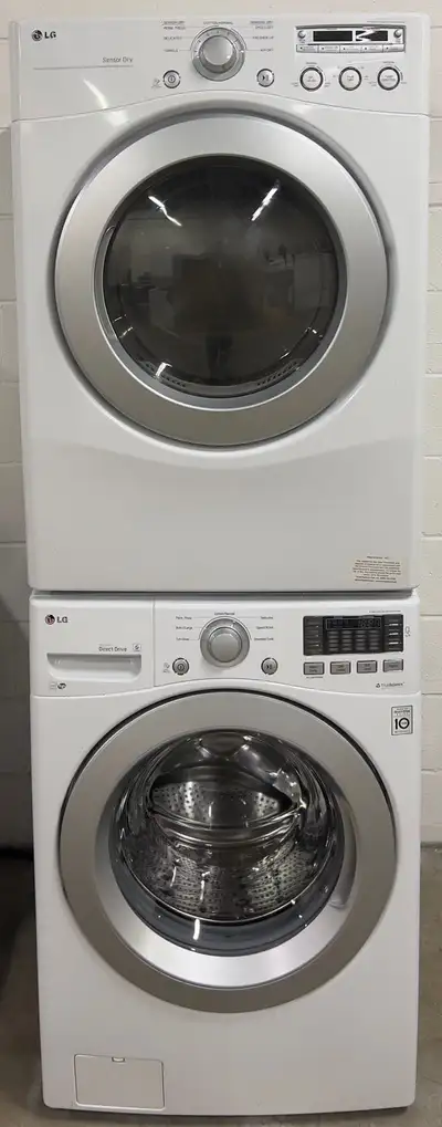 SALE! Stackable Set “LG” Washer/Dryer H39/W27/D29, View more