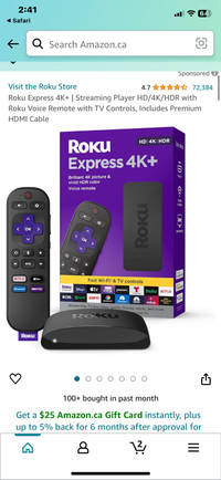 Roku express 4K+ android box