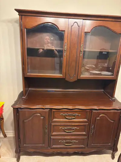 French provincial china cupboard , View more