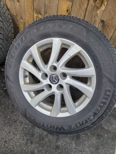 These are Goodyear Ultragrip Winter tires These used tires will help you get through the winter seas...