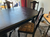 Antique wood dining room set