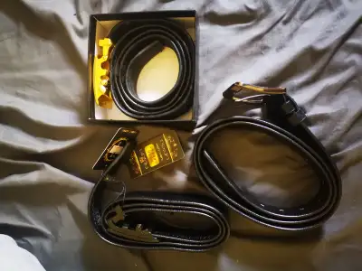 3 leather belts, View more