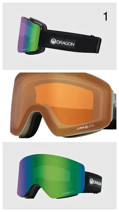 NEW-IN-BOX DRAGON R1 OTG Lumalens Snow Goggles + Bonus Lens, View more