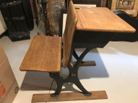 Antique folding school desk