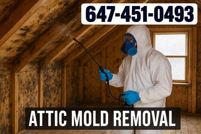 ATTIC MOLD REMOVAL SPECIALIST  $500, (647-451-0493)