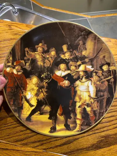 Vintage German Night Watch Wall Plate 10”, View more