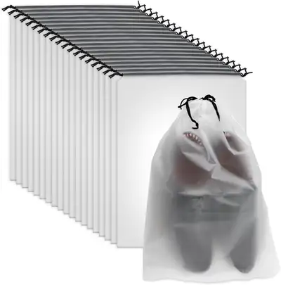 NEW 20pcs Transparent Travel Shoe Bags for Packing in Suitcase,, View more