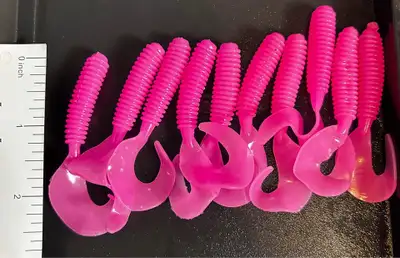 10pcs 6.5cm Fishing Lures,  Fishing Bait curl Tail Grub Worm, View more
