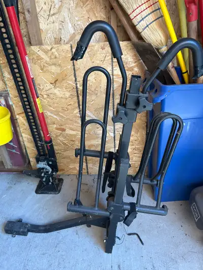 Bicycle rack for maximum 2 bikes , any size fully adjustable. 1 1/4” or 2” hitch .The bicycle rack i...