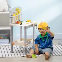 Kids Tool Bench with Storage Shelf