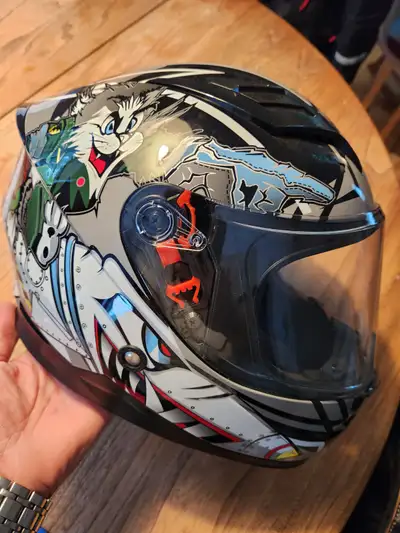 Casque de moto pour jeune Zox Tomcat Sonic Jr. Taille 51-52. Quelques utilisations seulement. Parfai...