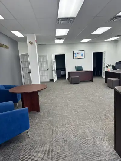Beautiful well maintained 1000 sq ft office space ground floor facing front of building. Includes fu...