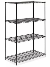 (4) Black Wire Shelving Unit - 48 x 24 x 72" --ALL $650 Firm