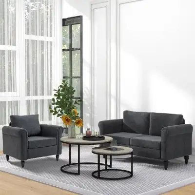Vintage Loveseat, Upholstered Love Seat Furniture, Chenille-feel, View more