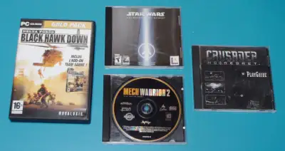 A vendre 4 jeux sur CD pour ordinateur PC (Clone IBM). Ces jeux peuvent être vendu séparément. Vous...