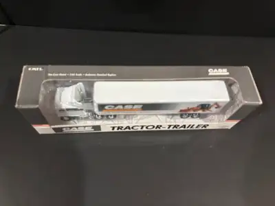 Case Corporation Tractor Trailer Toy Truck, 1/64 scale. authentic detailed replica, die-cast metal,...