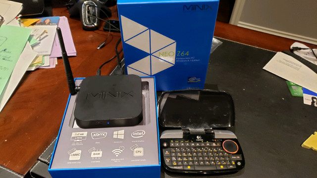 MINIX NEO Z64, Fanless Mini PC Win 8.1+ Logitech Mini Keyboard in Desktop Computers in Markham / York Region