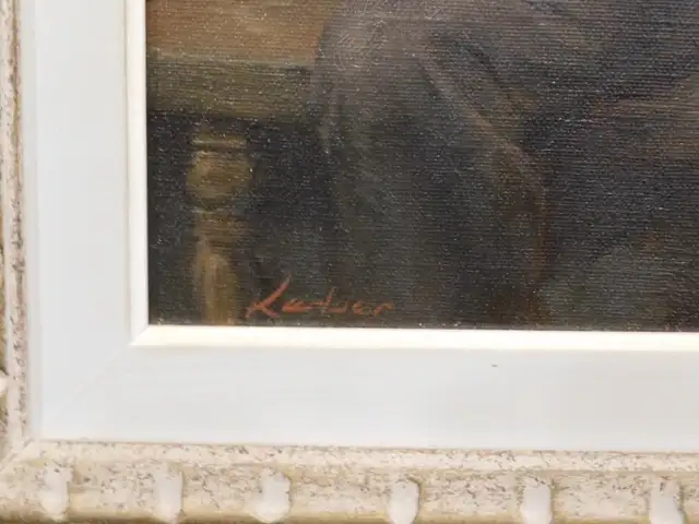 3 LISTED? ARTIST PAINTINGS -OIL ON CANVAS- ANTIQUE WHITE FRAMING in Arts & Collectibles in Mississauga / Peel Region - Image 4