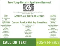 Free Scrap Metal/Appliance Pick Up