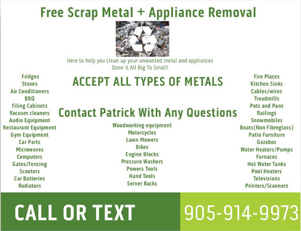 Free Scrap Metal/Appliance Pick Up in Other in Oshawa / Durham Region
