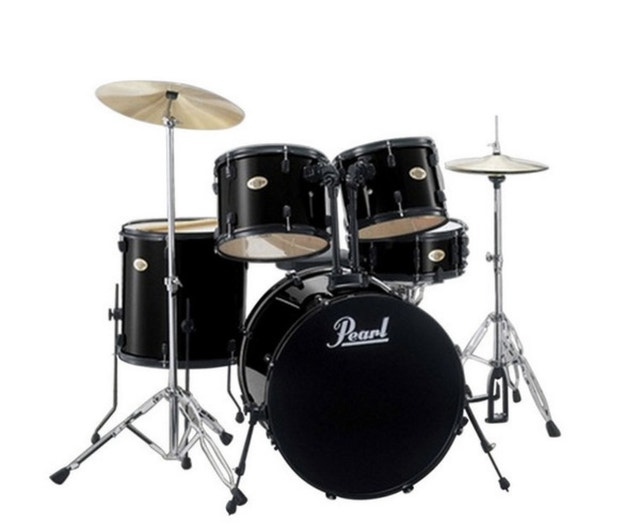Pearl Target 5 piece Drum Kit with cymbals and stands Drums