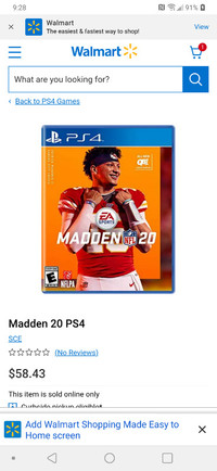 Madden NFL 20 PS4 game. Item is sealed in original packaging.
