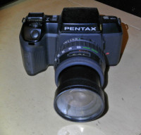 Pentax Autofocus SF10 Film SLR and Hasselblad Angle Finder