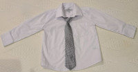 Boys White Shirt & Tie Set - Size 4T