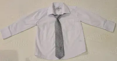 Boys White Shirt & Tie Set - Size 4T, View more