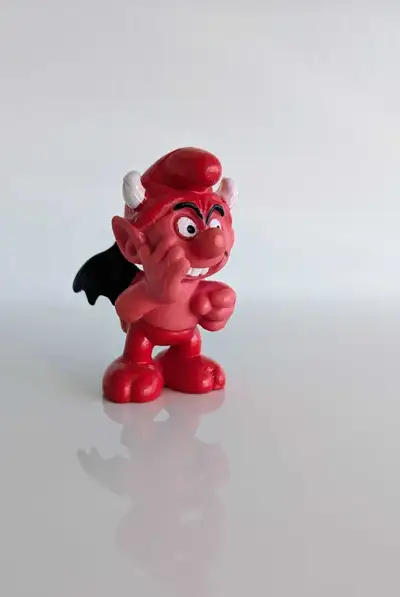 Vintage 1984 Schleich Little Devil Smurf PVC Figure 20213 W. Germany Peyo