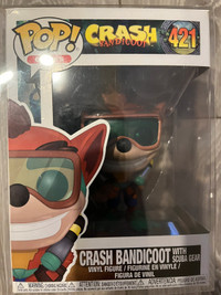 Funko Pop Crash Bandicoot with Scuba Gear Vinyl Figure $15