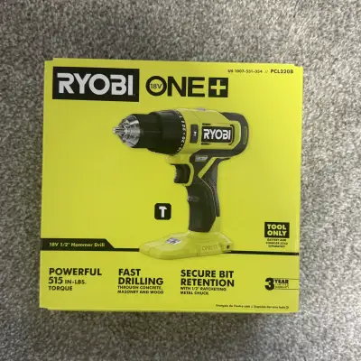 RYOBI 18V ONE+  Cordless 1/2-inch Hammer Drill/Driver, View more