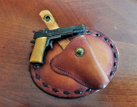 Vintage Handmade Western Leather Belt Buckle