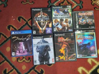 PS2, PS1, and PS4 games. All CIB and in good condition.