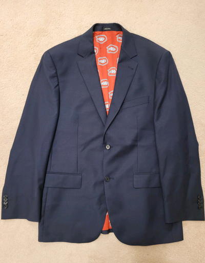 Navy Blue Montreal  Canadiens 100% Wool Blazer Sz 40R, View more