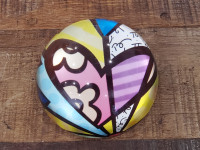 Fun & Funky Art Glass Heart Paperweight