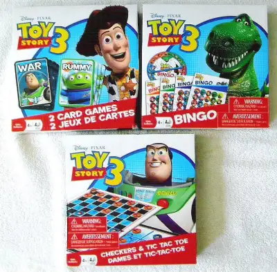 Toy Story Games, Card Games, Temporary Tattoos, Stickers, Colouring Pages, Crayons McQueen Tin Box:...