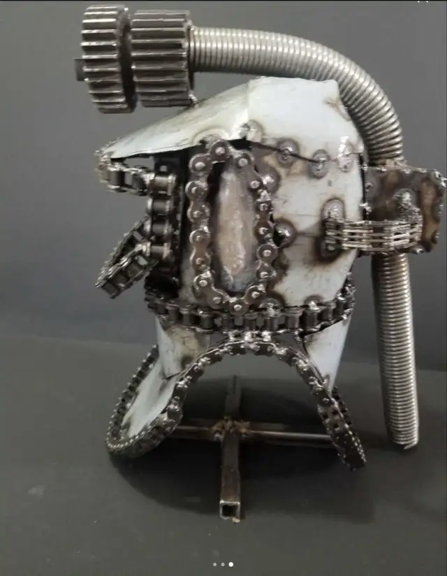Metal Sculpture - Helmet  in Arts & Collectibles in Calgary - Image 4