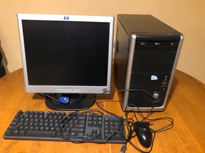 Bundle Custom-Made Dual-Core PC, 17" Monitor, Keyboard & Mouse, View more