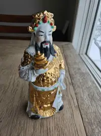 VINTAGE Chinese Gilded Porcelain Good Luck Feng Shui Figurine