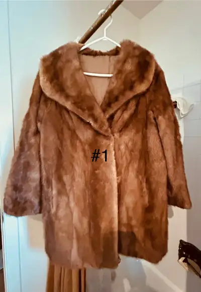 Fur coats - all size small - older but in excellent condition., View more